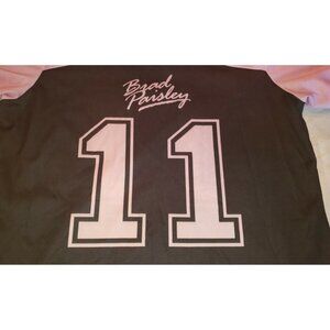 BRAD PAISLEY Black Pink #11 Shirt Football shirt LARGE preowned
